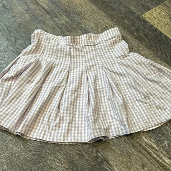 Altar’d State Purple Gingham Tennis Skirt - Picture 1 of 6